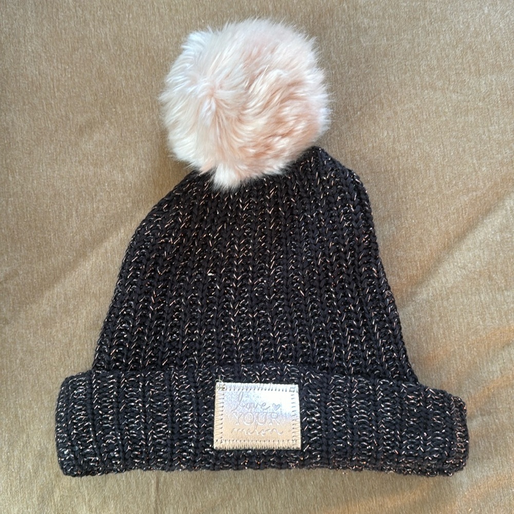 Love Your Melon Pink Glitter Beanie